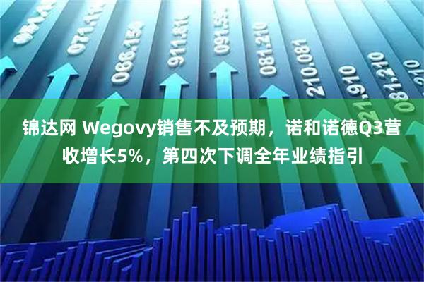 锦达网 Wegovy销售不及预期，诺和诺德Q3营收增长5%，第四次下调全年业绩指引